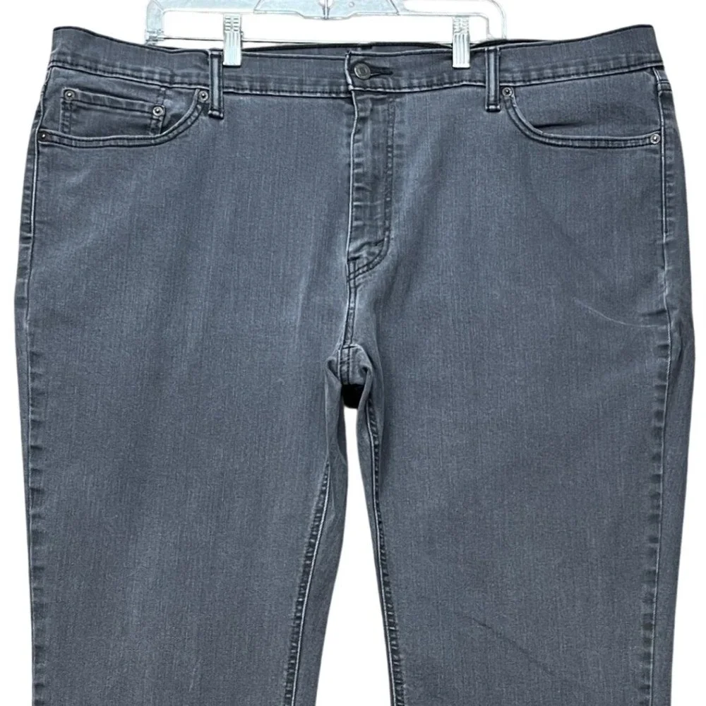 Levi's 541 Jeans Mens 48x32 Gray Stretch 5 Pocket Twill Athletic Taper Denim